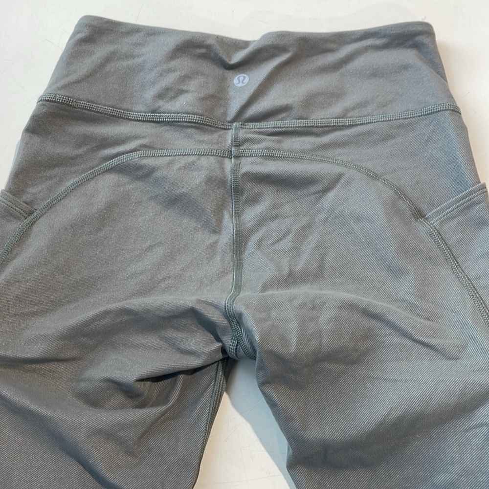 High-Rise Cargo Leggings in Olive Gray - Picture 8 of 9